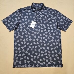 U Suck At Golf Mens Performance Polo Shirt Size XL Golf Carts Stretch Gray